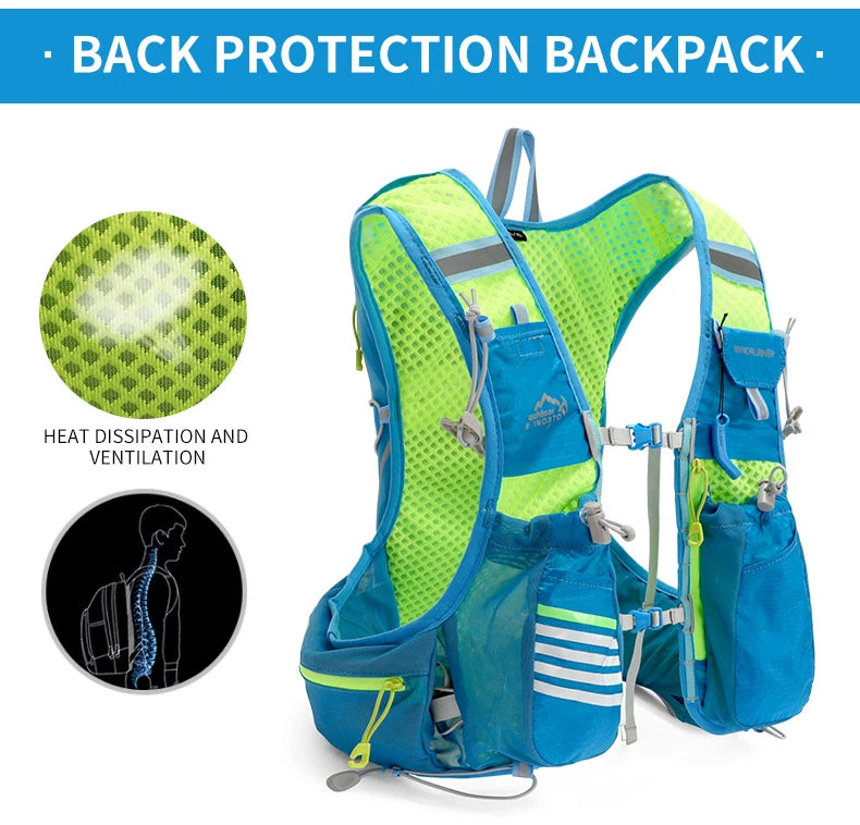 8L Hydration Vest Backpack – Running, Cycling, Hiking with 1.5L Bladder & 2x500ml Bottles